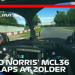 Two laps at Zolder with Lando Norris | 2022 Belgian Grand Prix | #assettocorsa