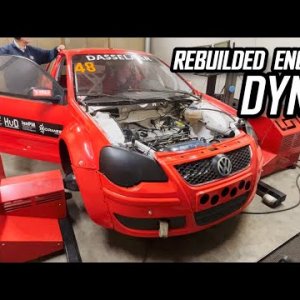 The RX Polo GTI hits the dyno with rebuilded engine - 8000 RPM / 2.0L NA