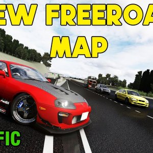 NEW MASSIVE Freeroam Map with TRAFFIC for Assetto Corsa! 2023