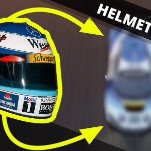 Mika Hakkinen's F1 helmet is incredible! Helmet-to-Car livery