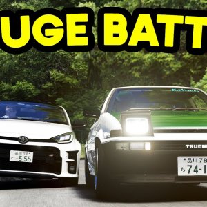Toyota Corolla AE86 vs Toyota Yaris GR - TOUGE BATTLE - Assetto Corsa