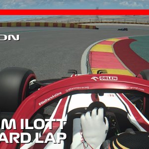A lap with Callum Ilott | F1 2021 cars at Motorland Aragon | #assettocorsa
