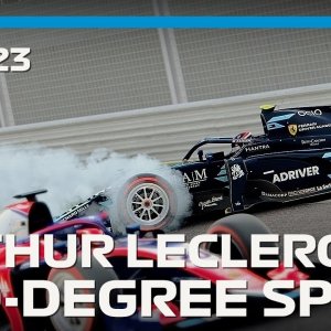 Arthur Leclerc does a 360-degree spin and keeps driving ▸ Bahrain Circuit ☆ F2 2023 // Assetto Corsa