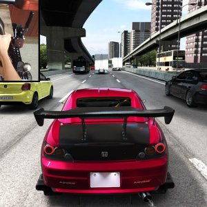 400HP Honda S2000 Cutting up Heavy Traffic / Assetto Corsa / Thrustmaster T300RS