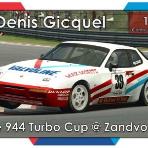 RaceRoom Competition Winning Lap - Zandvoort Club - Porsche 944 Turbo Cup - Denis Gicquel - 1.10:220