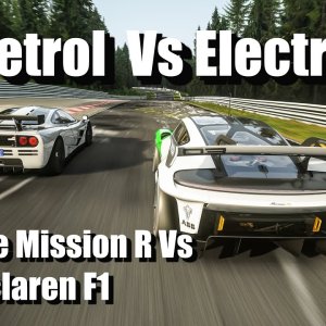 Can Porsche Mission R (Electric) Keep Up With Mclaren F1 GTR ? | Assetto Corsa