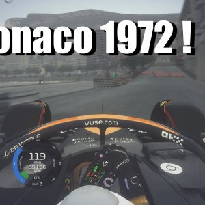 One Virtual Lap Around One Year Monaco 1972 Track Layout !