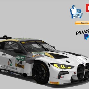 Assetto Corsa BMW M4 GT3 Project 1 #56 Sandro Holzem First Look Test Norisring Germany Gameplay ITA