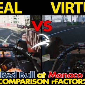 Real VS Virtual | rFactor2 F1 2023 | MONACO COMPARISON | Red Bull RB19
