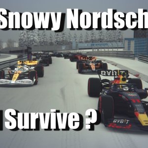 Formula 1 Cars At Snowy Nodschleife | Can I Survive ?