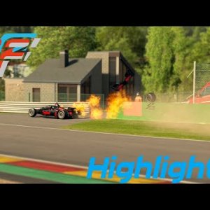 Smashing/Crashing Highlights From My 1st Intermediate Race On RF2's Online Race Control System!!!