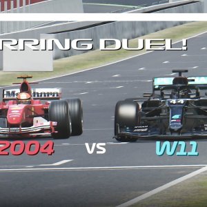Mercedes W11 vs Ferrari F2004! | One-Lap Sparring Duel | #assettocorsa