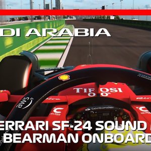 New Ferrari SF-24 Sound Mod! | Two Laps with Ollie Bearman at Jeddah | #assettocorsa